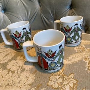 Saga hand painted imported from Norway bundle of 3 mugs/cups